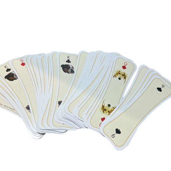 UMBRA Bow Wow Playing Cards Bone Shaped in Plastic Case 5 1/2" - Picture 6 of 8